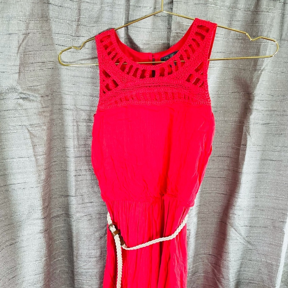 Lily Rose girls size 12 pink dress with belt